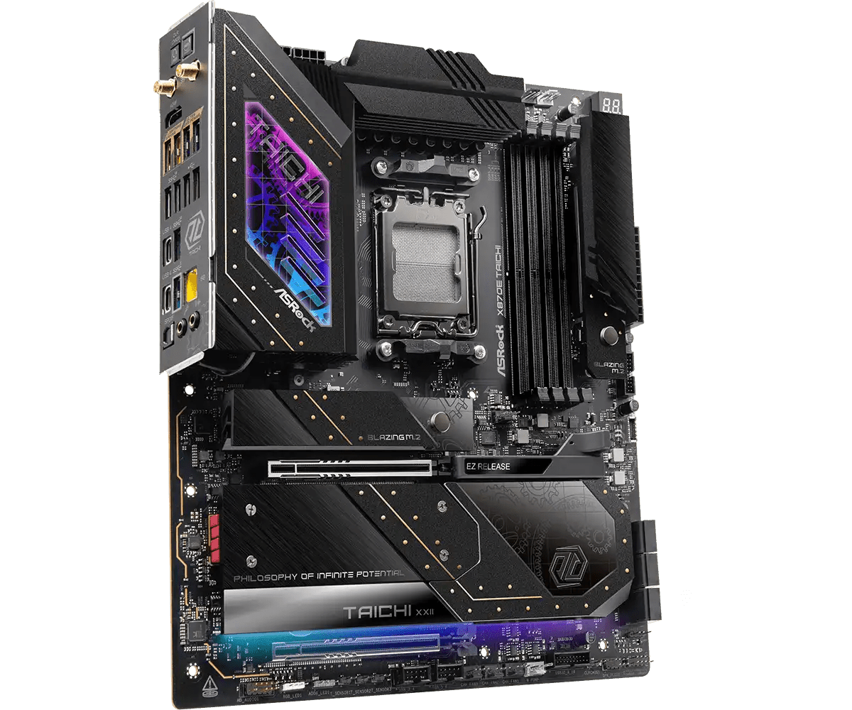 ASRock X870E Taichi AMD AM5 Socket Gaming Motherboard - Vektra Computers LLC ASRock X870E Taichi AMD AM5 Socket Gaming Motherboard - Vektra Computers LLC